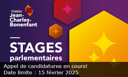 Programme de stages de la Fondation Jean-Charles-Bonenfant.